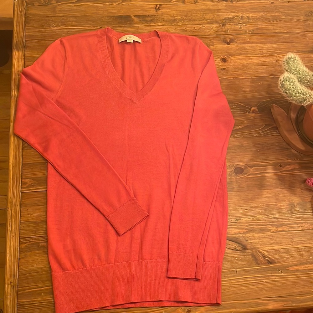 Ann Taylor Loft Lightweight Pink Sweater